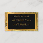 Eleganter Glitzer Gold Rose Ihren Text hinzufügen Visitenkarte (Rückseite)