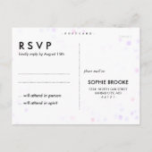 Eleganter Glitzer Gold Script UAWG Postcard Einladungspostkarte (Rückseite)