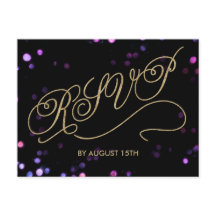 Eleganter Glitzer Gold Script UAWG Postcard
