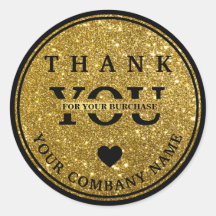 Eleganter Glitzer Gold Vielen Dank für Ihren Aufkl