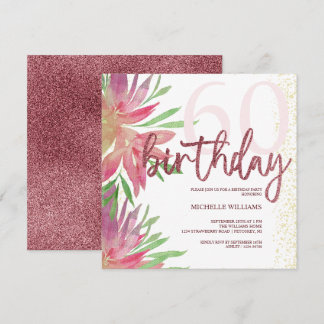Eleganter Glitzer Goldkalligrafie Geburtstag