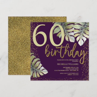 Eleganter Glitzer Goldkalligrafie Geburtstag