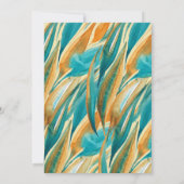 Eleganter Glitzer Goldkalligrafie Geburtstag Einladung (Rückseite)