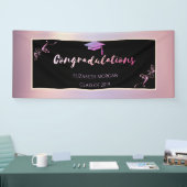 Eleganter Glitzer Graduate Cap Banner (Messe)
