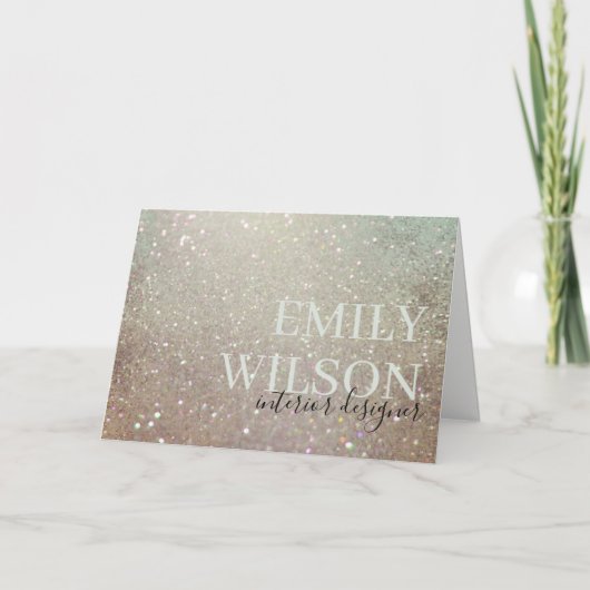 Eleganter Glitzer Green Pink Aqua Shiny Shimmer Dankeskarte (Vorderseite)