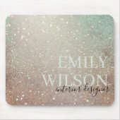 Eleganter Glitzer Green Pink Aqua Shiny Shimmer Mousepad (Vorne)