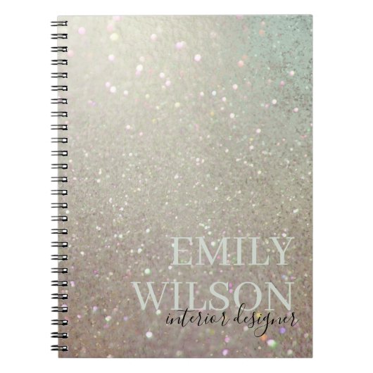 Eleganter Glitzer Green Pink Aqua Shiny Shimmer Pl Notizblock (Vorderseite)