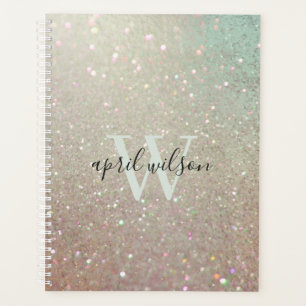 Eleganter Glitzer Green Pink Aqua Shiny Shimmer Planer