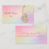 Eleganter Glitzer Headphone DJ, Confetti Hologrphi Visitenkarte (Vorne/Hinten)