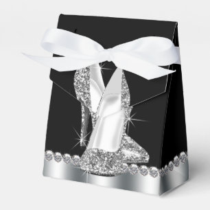 Eleganter Glitzer High Heel Shoe Geschenkschachtel
