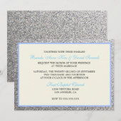 Eleganter Glitzer Hochzeit Einladung (Vorne/Hinten)