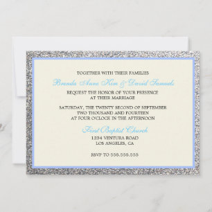 Eleganter Glitzer Hochzeit Einladung