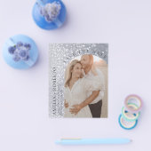 Eleganter Glitzer Hochzeit Speichern Sie die Datum Flyer (Einzeln)
