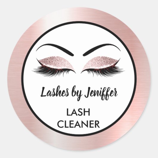Eleganter Glitzer Lash Cleaner Aufkleber (Vorderseite)