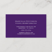Eleganter Glitzer Lavender Black Visitenkarte (Rückseite)