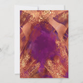 Eleganter Glitzer Lila islamische Hochzeit Einladung (Rückseite)