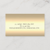 Eleganter Glitzer Lotus Blume Makeup Holographic Visitenkarte (Rückseite)