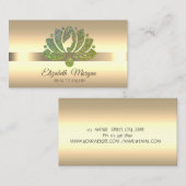Eleganter Glitzer Lotus Blume Makeup Visitenkarte (Vorne/Hinten)