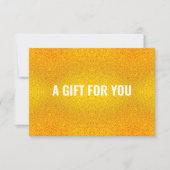 Eleganter Glitzer & Luxus Gold Geschenkgutschein (Vorderseite)