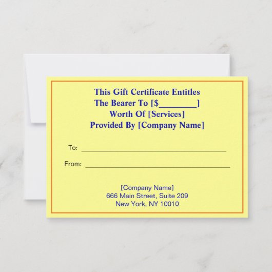 Eleganter Glitzer & Luxus Gold Geschenkgutschein (Rückseite)