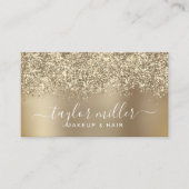Eleganter Glitzer-Make-up Visitenkarte (Vorderseite)