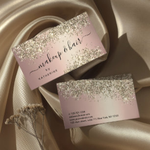 Eleganter Glitzer-Make-up Visitenkarte