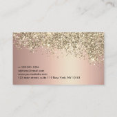 Eleganter Glitzer-Make-up Visitenkarte (Rückseite)