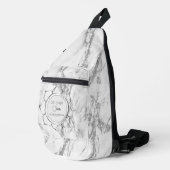 Eleganter Glitzer Marble Branding Crossbody Bag (Rechte Ecke)