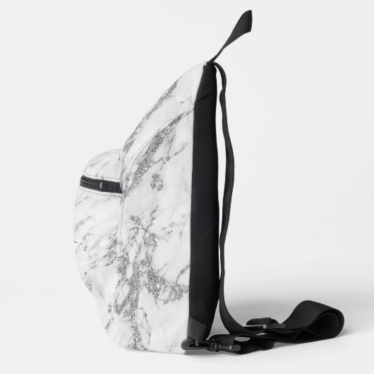 Eleganter Glitzer Marble Branding Crossbody Bag (Rechts)