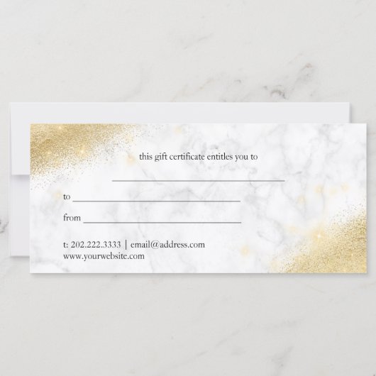 Eleganter Glitzer-Marmor-Makeup-Künstler (Rückseite)