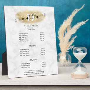 Eleganter Glitzer-Marmor-Makeup-Künstler Fotoplatte