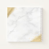 Eleganter Glitzer-Marmor-Makeup-Künstler Notizblock (Rückseite)