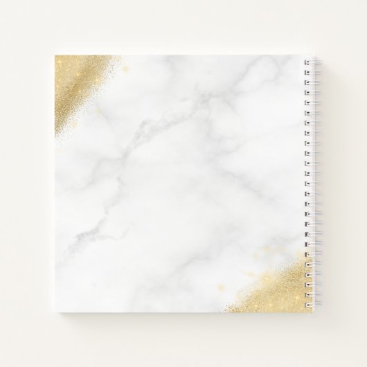 Eleganter Glitzer-Marmor-Makeup-Künstler Notizblock (Rückseite)