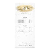 Eleganter Glitzer-Marmor-Makeup-Künstler Werbekarte (Hinten)