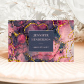 Eleganter Glitzer Marmor Rosa Rose Beruflich Visitenkarte