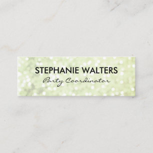 Eleganter Glitzer Mini Visitenkarte