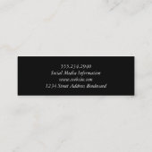 Eleganter Glitzer Mini Visitenkarte (Rückseite)