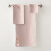 Eleganter Glitzer mit goldener Rose, königlich Badhandtuch Set (Insitu)