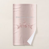 Eleganter Glitzer mit goldener Rose, königlich Badhandtuch Set (Handtuch)