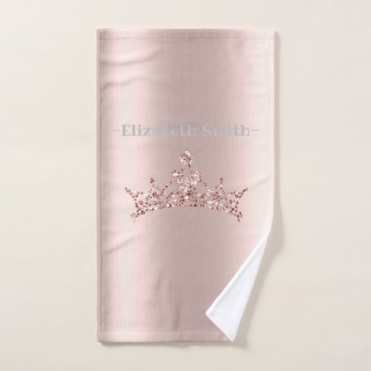 Eleganter Glitzer mit goldener Rose, königlich Badhandtuch Set (Handtuch)