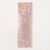 Eleganter Glitzer mit goldener Rose, königlich Yogamatte (Vorderseite)