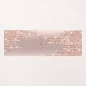 Eleganter Glitzer mit goldener Rose, königlich Yogamatte (Vorderseite (Horizontal))