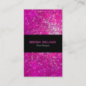Eleganter Glitzer mit modernen rosa Imitaten Visitenkarte (Vorderseite)