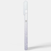 Eleganter Glitzer mit Monogramm Name Case-Mate iPhone Hülle (Rückseite / Links)