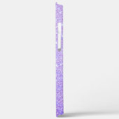 Eleganter Glitzer mit Monogramm Name Case-Mate iPhone Hülle (Rückseite / Links)