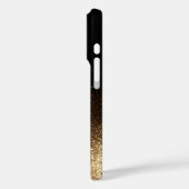 Eleganter Glitzer mit Monogramm Name Case-Mate iPhone Hülle (Rückseite / Links)