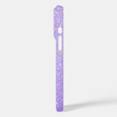 Eleganter Glitzer mit Monogramm Name Case-Mate iPhone Hülle (Rückseite / Links)
