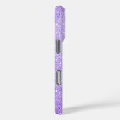 Eleganter Glitzer mit Monogramm Name Case-Mate iPhone Hülle (Rückseite / Rechts)