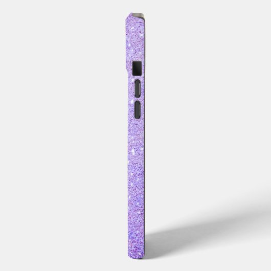 Eleganter Glitzer mit Monogramm Name Case-Mate iPhone Hülle (Rückseite / Links)