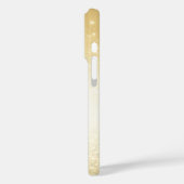 Eleganter Glitzer mit Monogramm Name Case-Mate iPhone Hülle (Rückseite / Links)